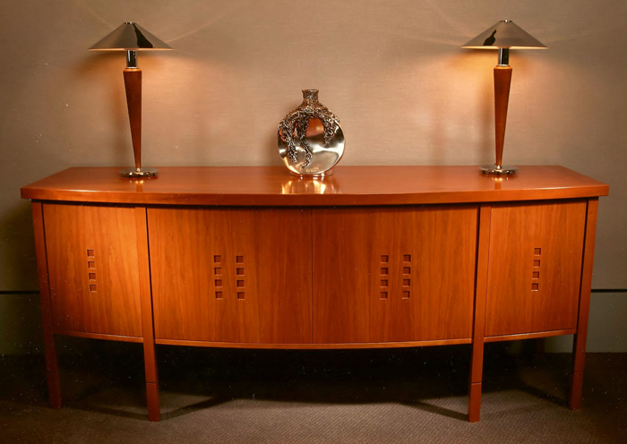 Cherry bow front sideboard